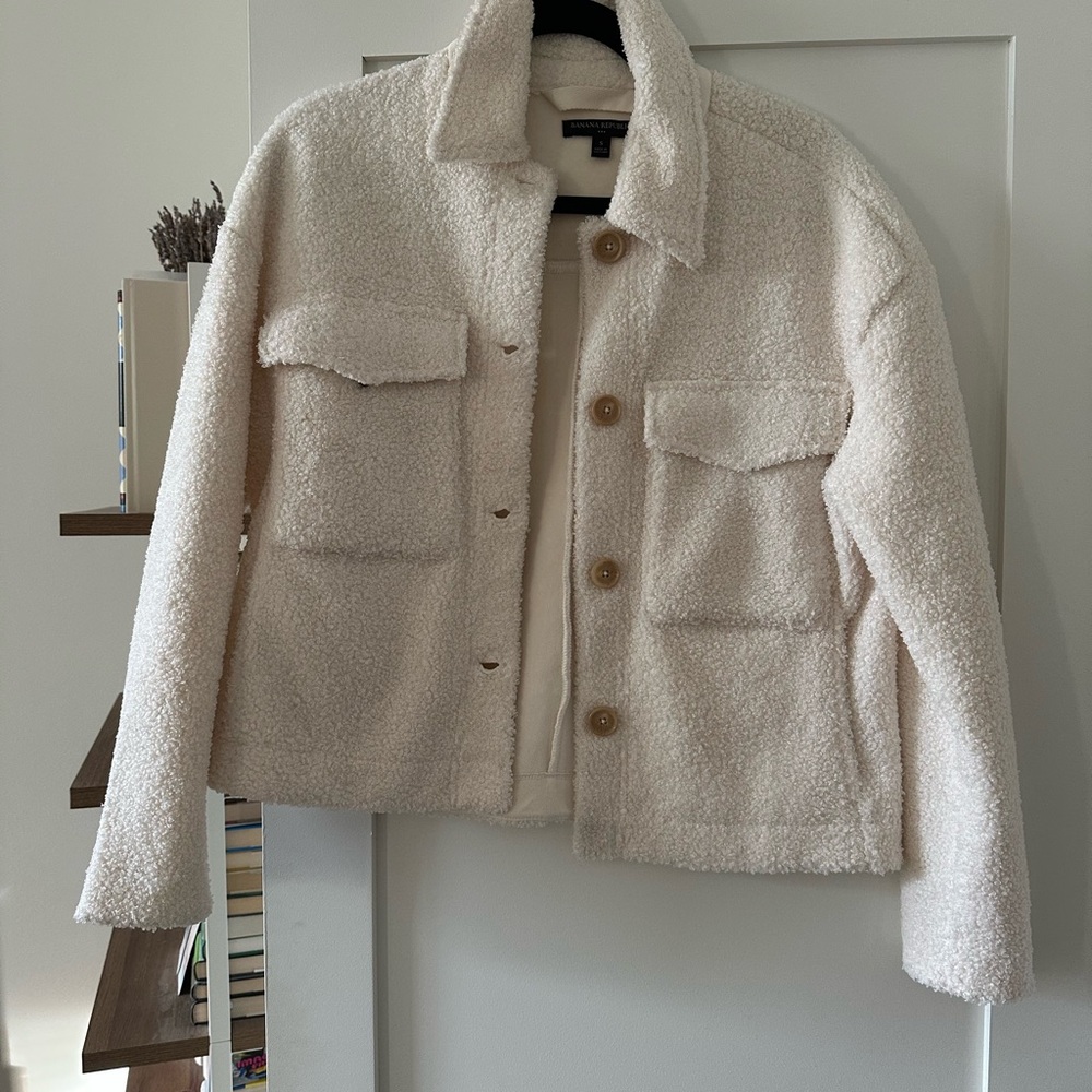 Banana Republic Cream Sherpa Jacket